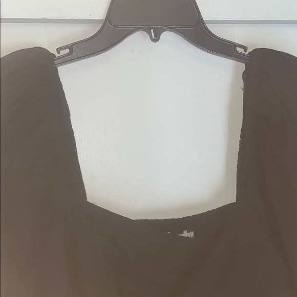 Abercrombie & Fitch Black Puff Sleeve Mini Dress size Large - Picture 7 of 12